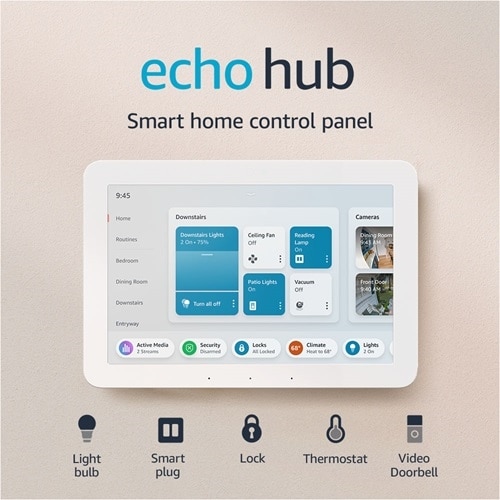 Amazon Echo Hub Smart Home Hub - Alexa - IEEE 802.11a/b/g/n/ac - ZigBee, Sidewalk - Bluetooth - USB 6